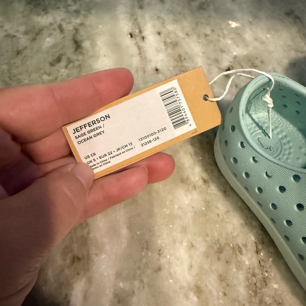 🌀Native Kids Shoes - Aqua Blue Water Shoes - Picture 2 of 7